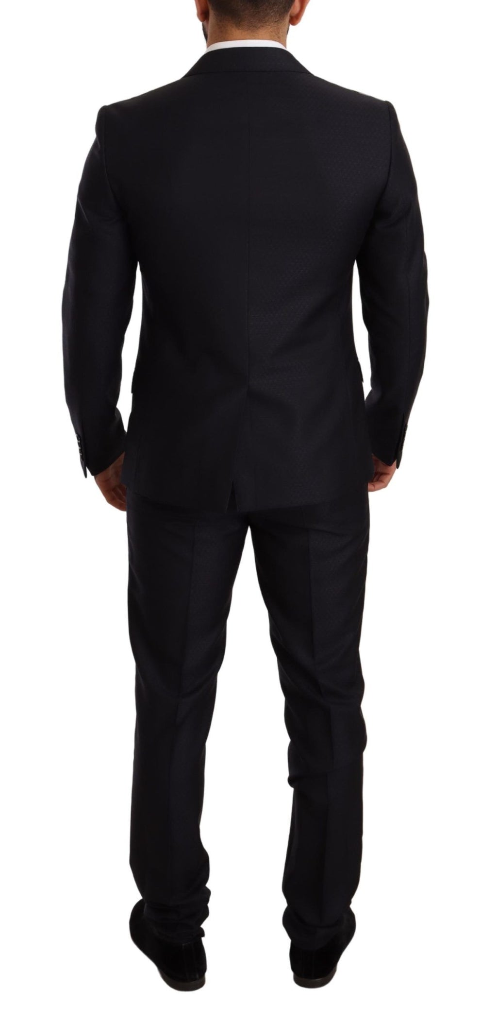 Dolce & Gabbana Blue patterned MARTINI SLIM FIT 2 Piece Suit