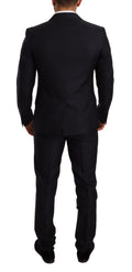 Dolce & Gabbana Blau gemustert MARTINI SLIM FIT 2 Stück Anzug