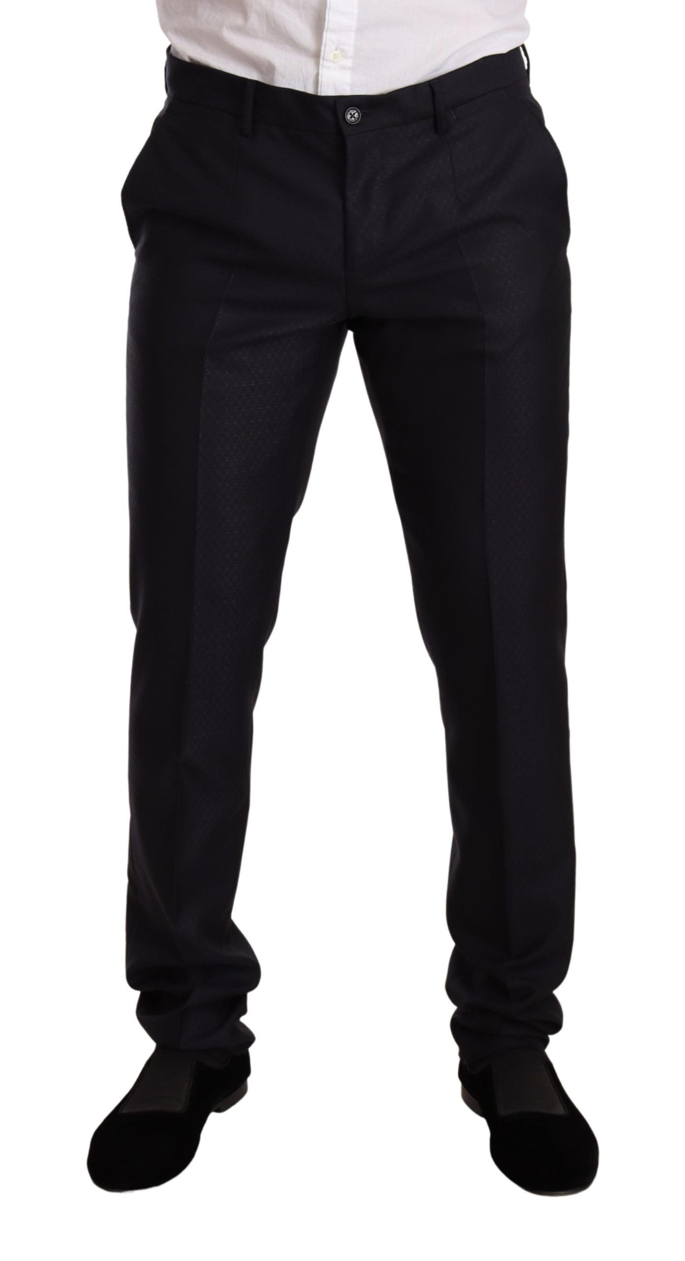 Dolce & Gabbana Blue patterned MARTINI SLIM FIT 2 Piece Suit