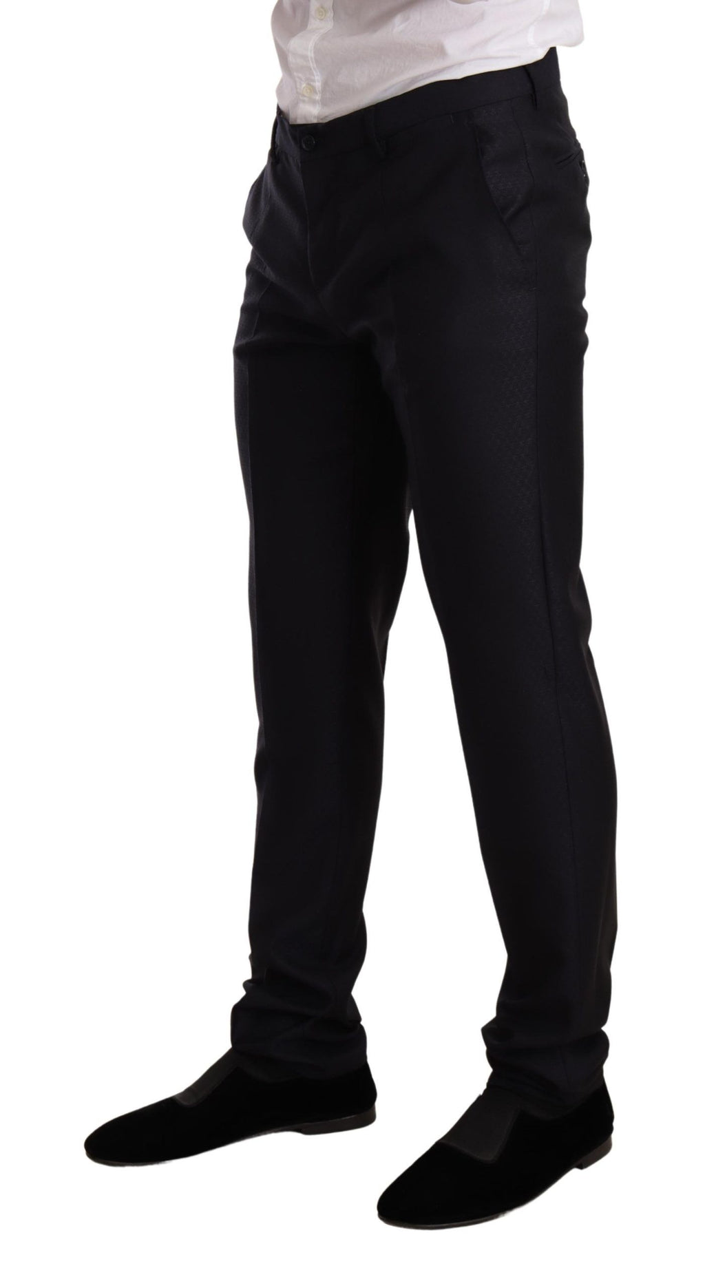 Dolce & Gabbana Blue patterned MARTINI SLIM FIT 2 Piece Suit