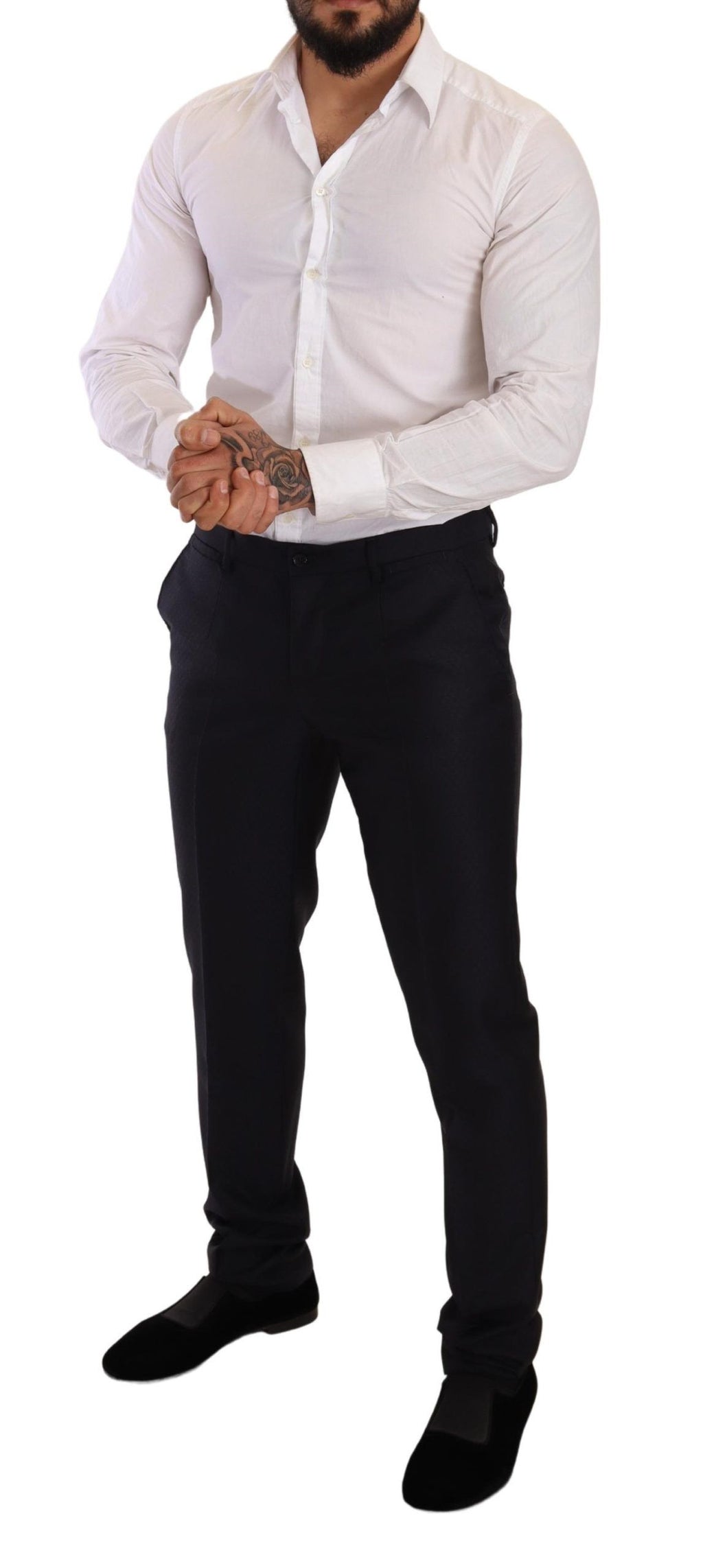 Dolce & Gabbana Blau gemustert MARTINI SLIM FIT 2 Stück Anzug