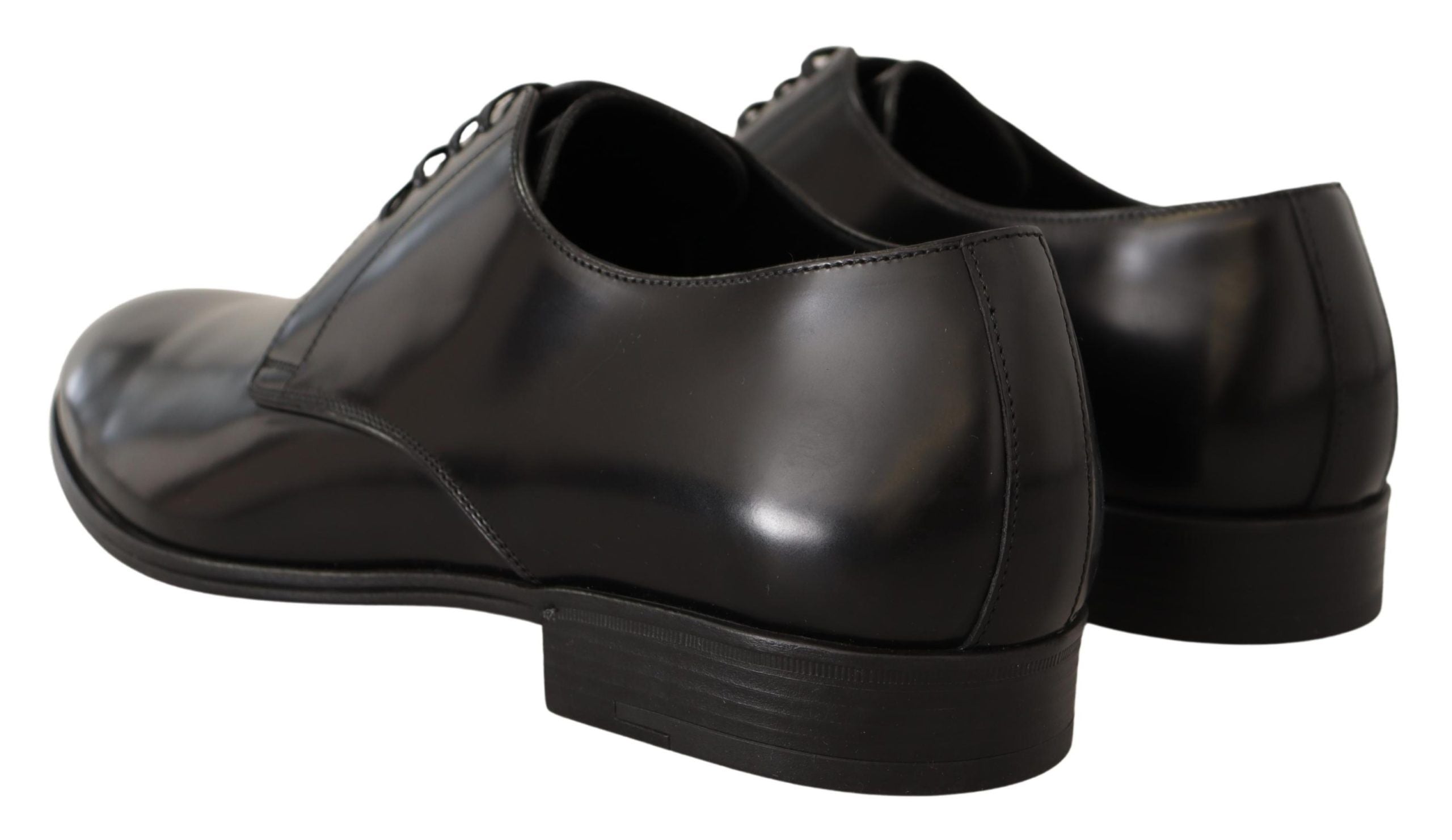 Dolce & Gabbana Black Leather Lace Up Men's Dress Derby Shoes