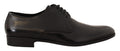 Dolce & Gabbana Black Leather Lace Up Men's Dress Derby Shoes