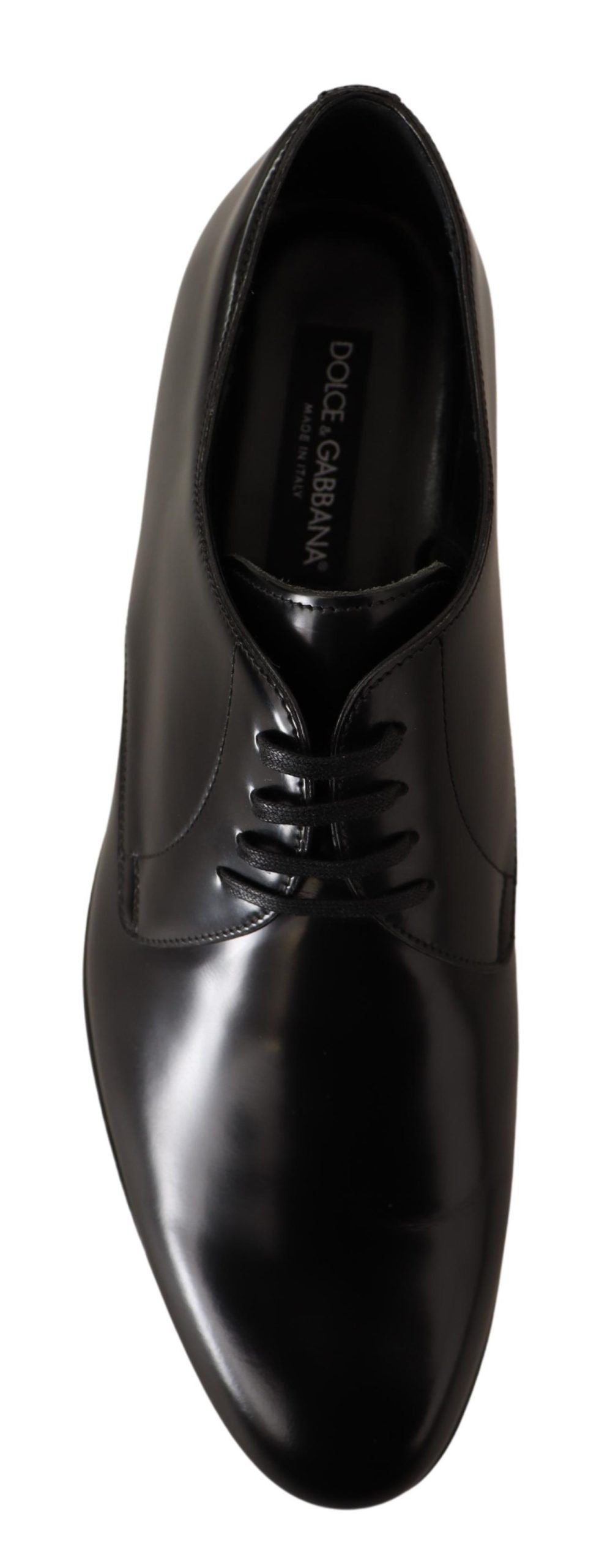 Dolce & Gabbana Black Leather Lace Up Men's Dress Derby Shoes