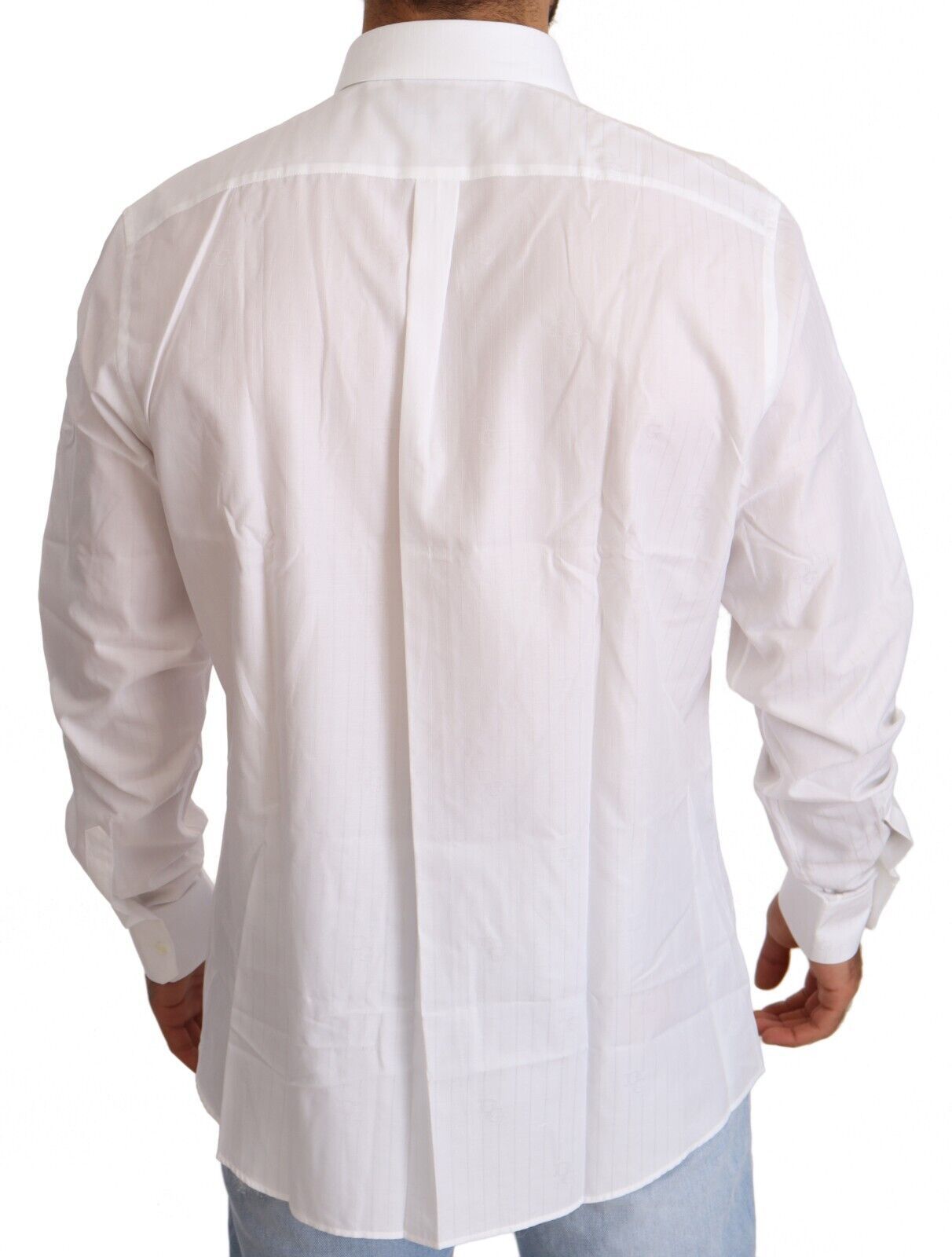 Dolce & Gabbana Weißes Baumwollhemd MARTINI Slim Fit Herren