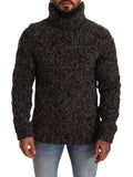 Dolce & Gabbana Grey Wool-Blend Rollneck Sweater
