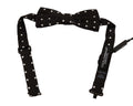 Dolce & Gabbana Black and White Polka Dot Silk Bow Tie with Adjustable Neck