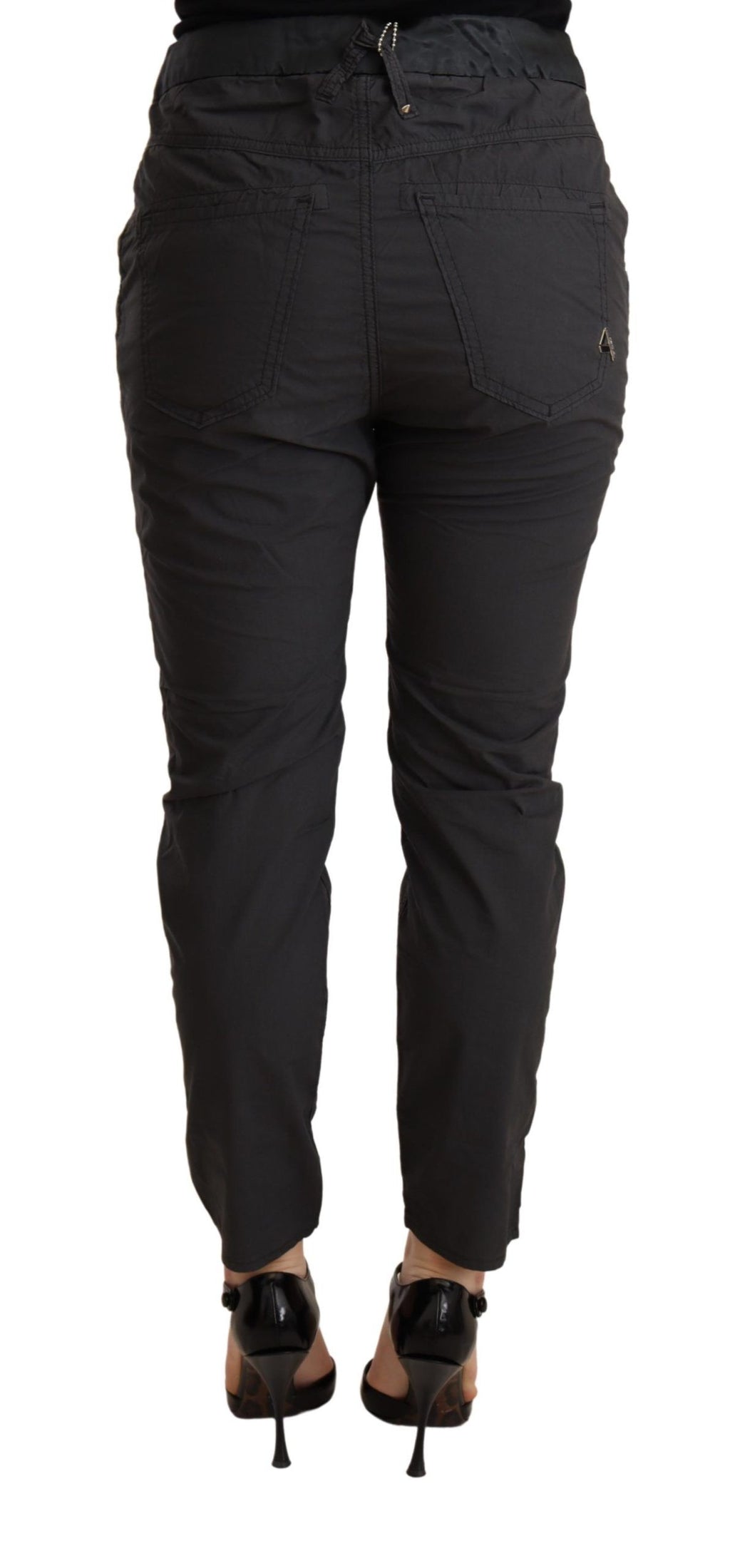 CYCLE Graue Slim Fit Skinny Hose aus Baumwolle mit mittlerer Taille