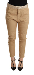 CYCLE Beige Mid Waist Slim Fit Skinny Stretch Pants