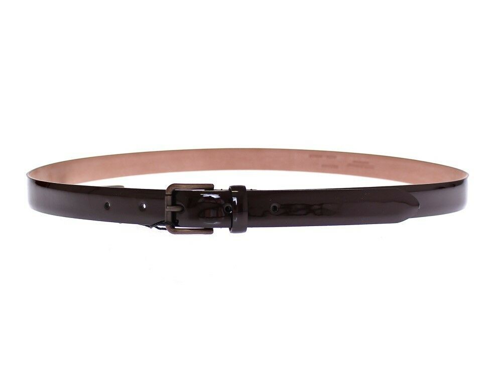 Dolce & Gabbana Brauner Ledergürtel mit Logo Cintura Gürtel