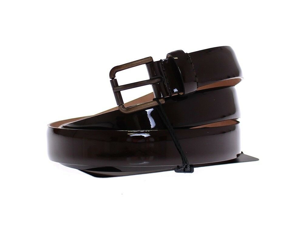 Dolce & Gabbana Brauner Ledergürtel mit Logo Cintura Gürtel