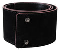 Costume National Black Wide Studded Leather Belt for Women