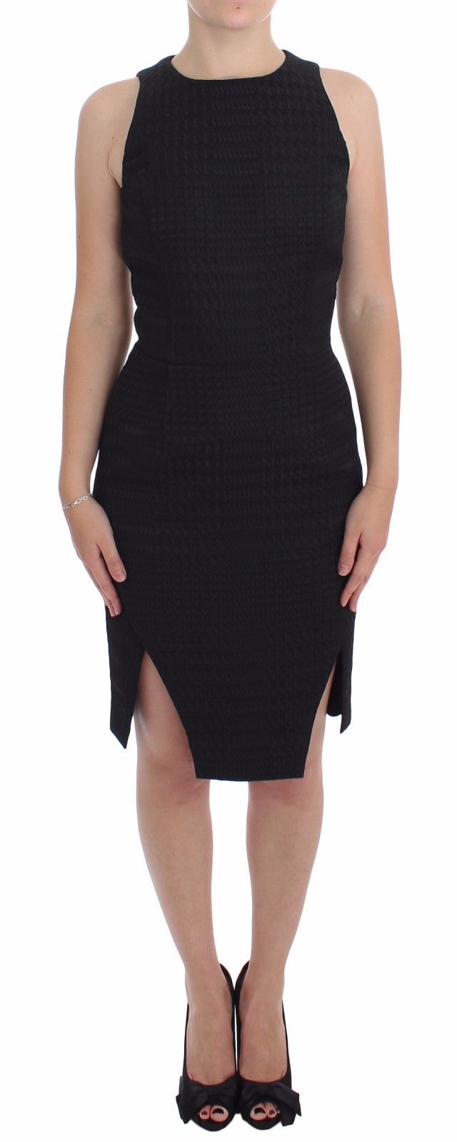 DAIZY SHELY Black Sheath Dress Evening Dress Knee-Length