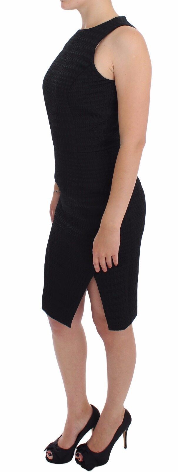 DAIZY SHELY Black Sheath Dress Evening Dress Knee-Length