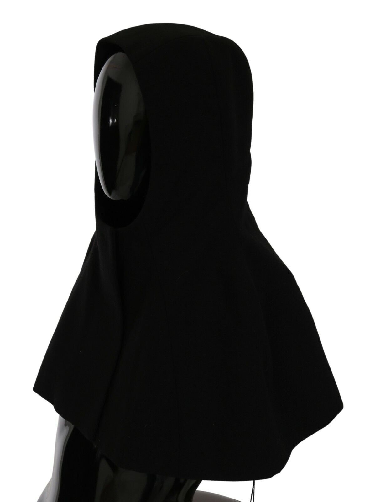 Dolce & Gabbana Black Wool Full Head Hood Scarf Beanie