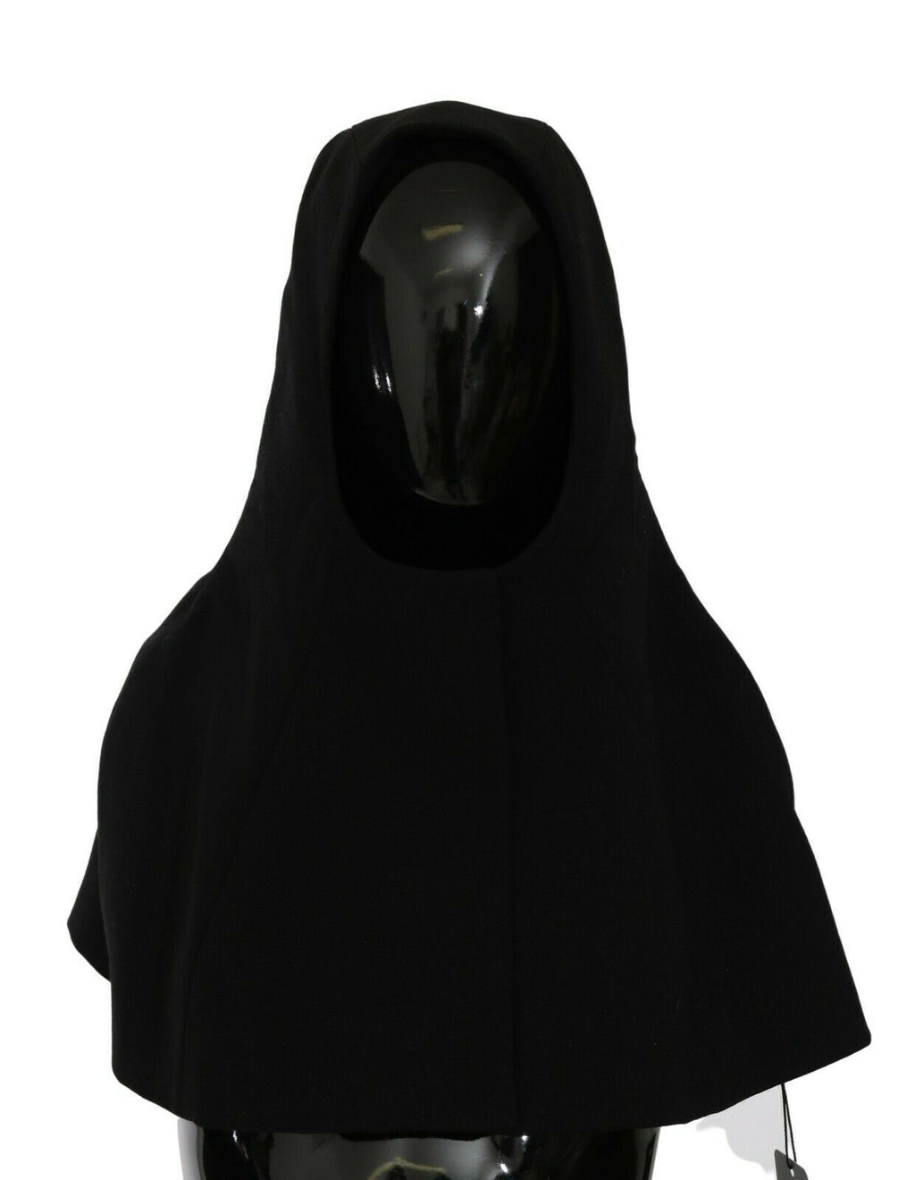 Dolce & Gabbana Black Wool Full Head Hood Scarf Beanie