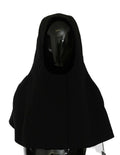 Dolce & Gabbana Black Wool Full Head Hood Scarf Beanie