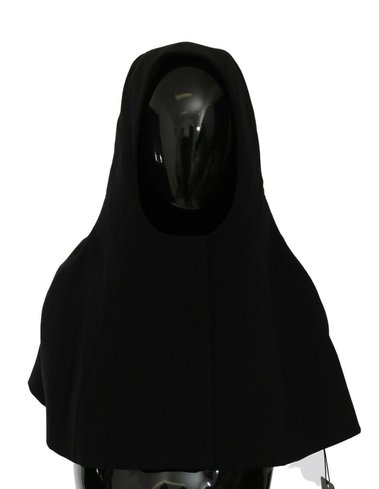 Dolce & Gabbana Black Wool Full Head Hood Scarf Beanie