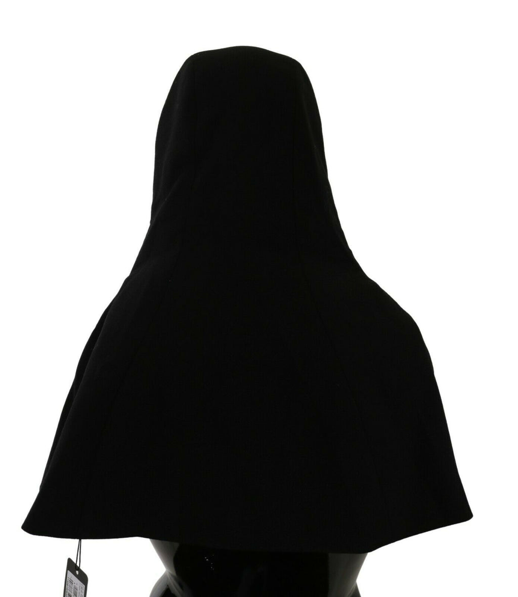 Dolce & Gabbana Black Wool Full Head Hood Scarf Beanie