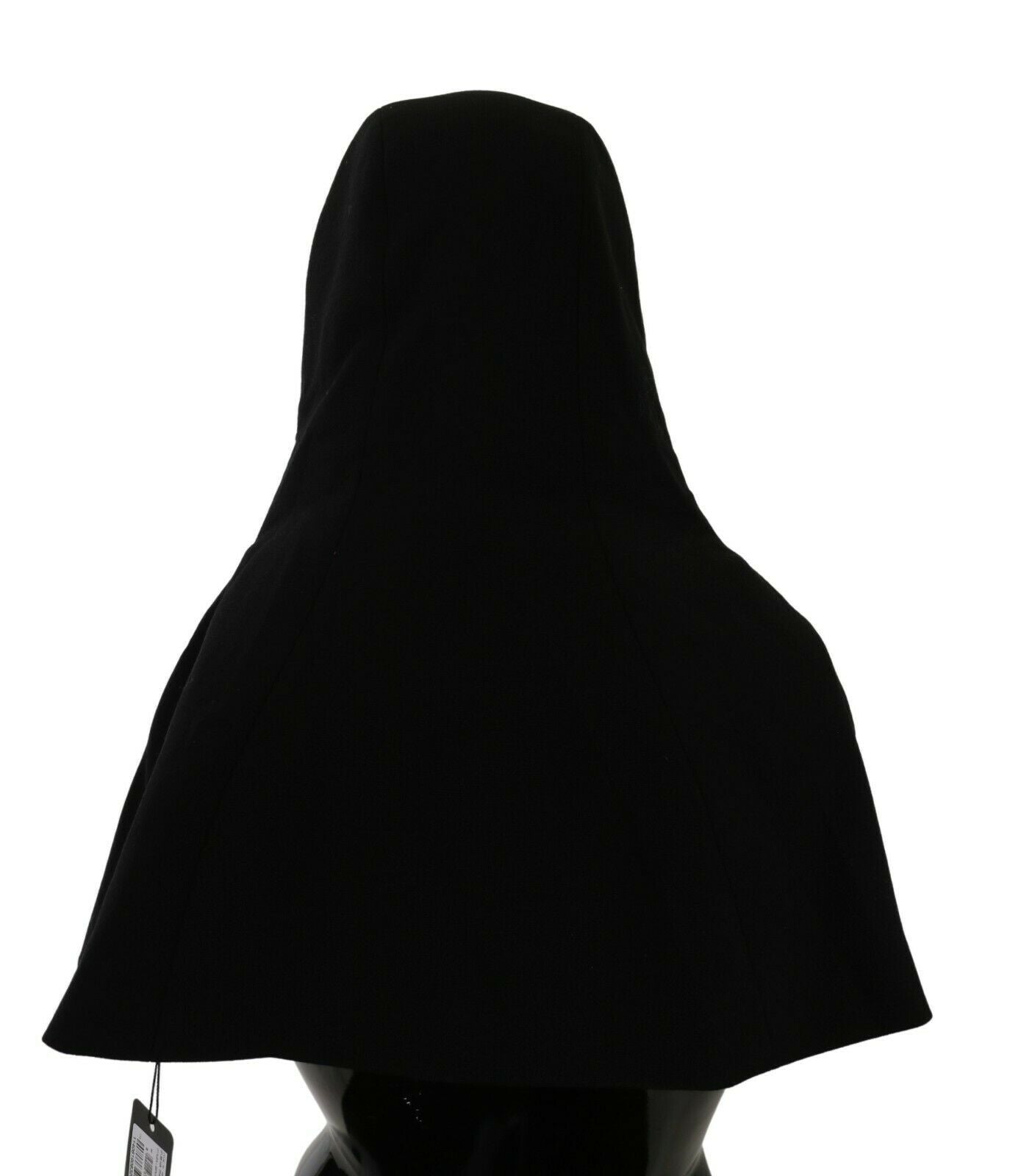 Dolce & Gabbana Black Wool Full Head Hood Scarf Beanie