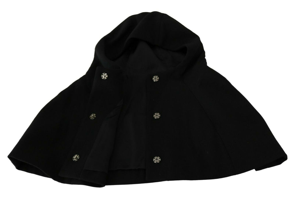Dolce & Gabbana Black Wool Full Head Hood Scarf Beanie