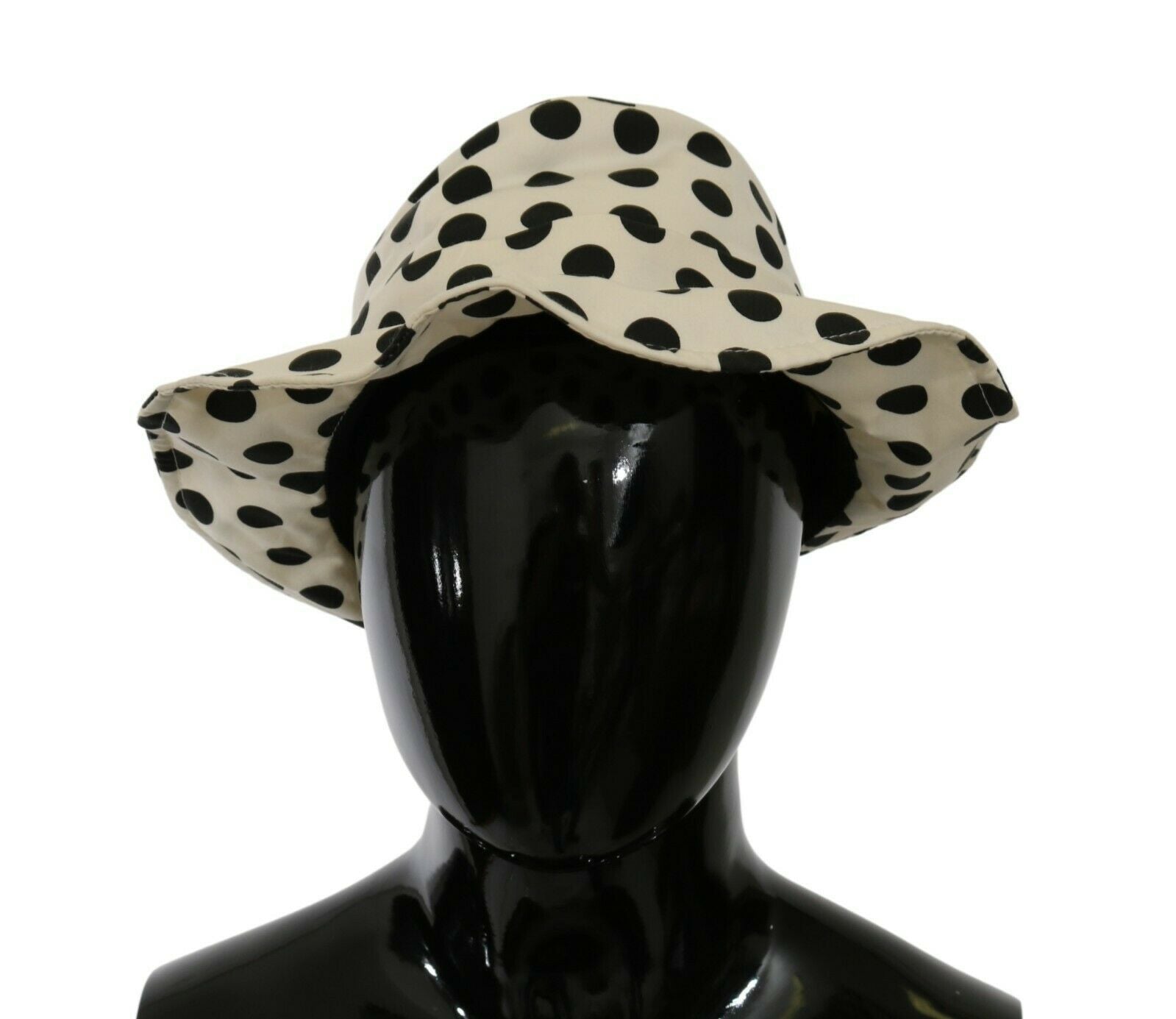 Dolce & Gabbana White 100% Cotton Polka Dot Trilby Hat