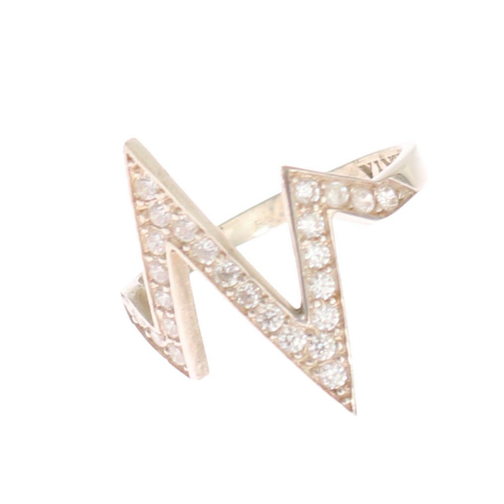 Nialaya Silber Authentic Womens Clear Ring