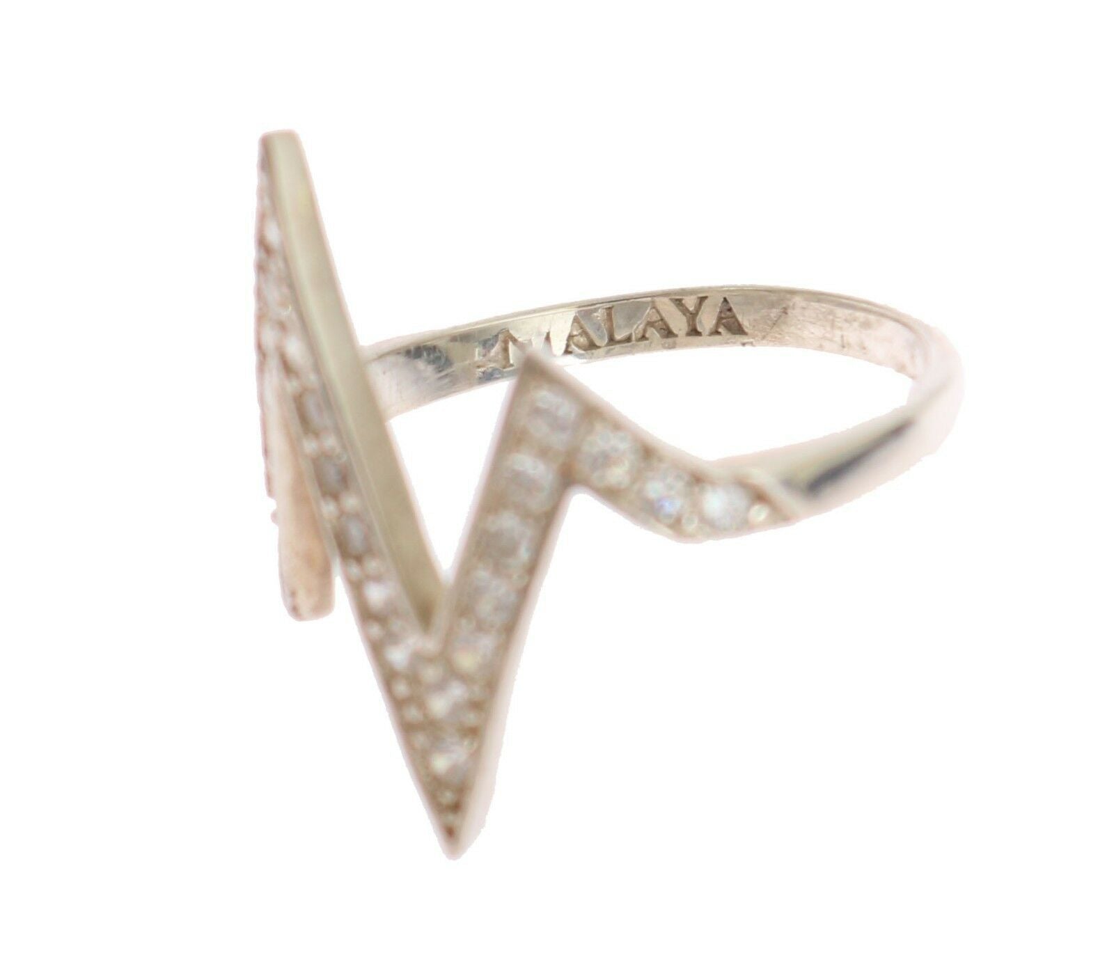 Nialaya Silber Authentic Womens Clear Ring