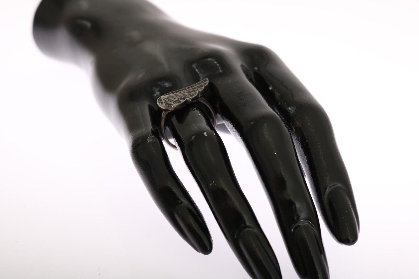 Nialaya Silber Damen Schwarz CZ Rhodium 925 Ring