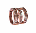 Nialaya Gold 925 Silber Klar CZ Rosa Ring