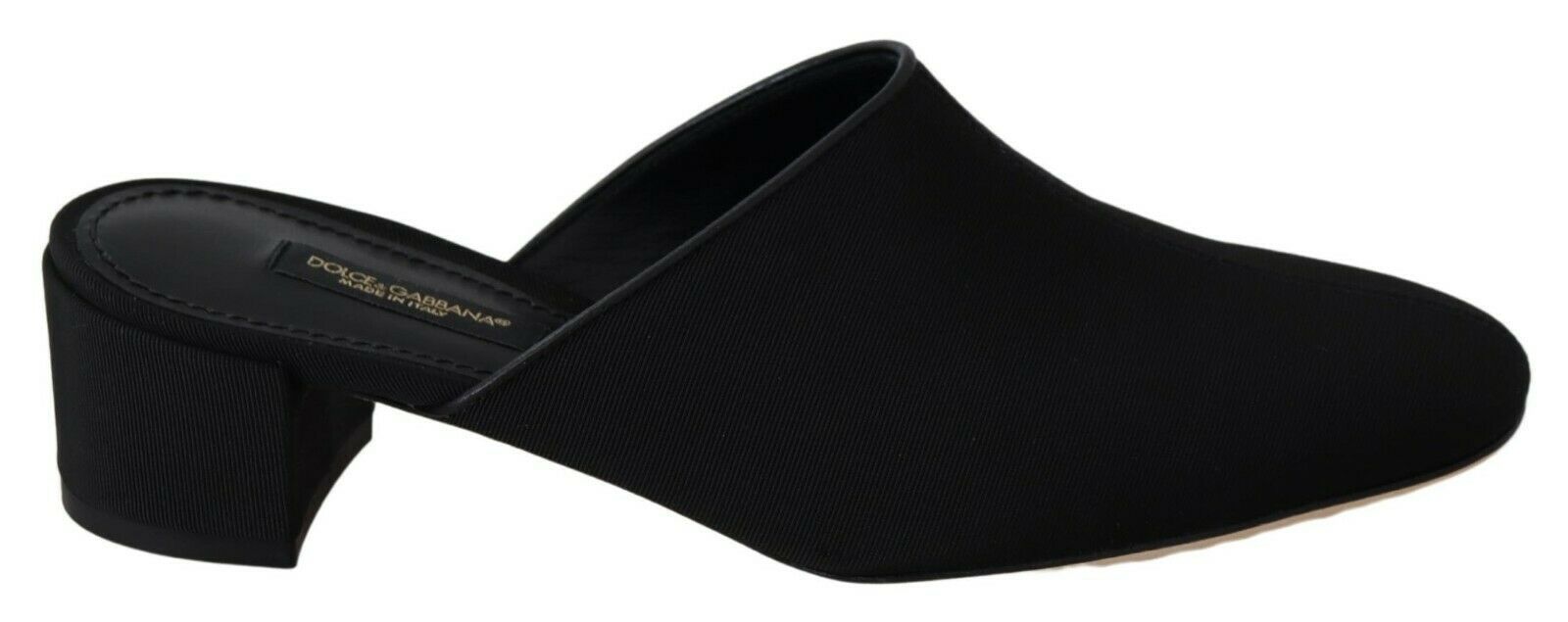 Dolce & Gabbana Schwarze Grosgrain-Sandalen Sandalen Frauen Schuhe