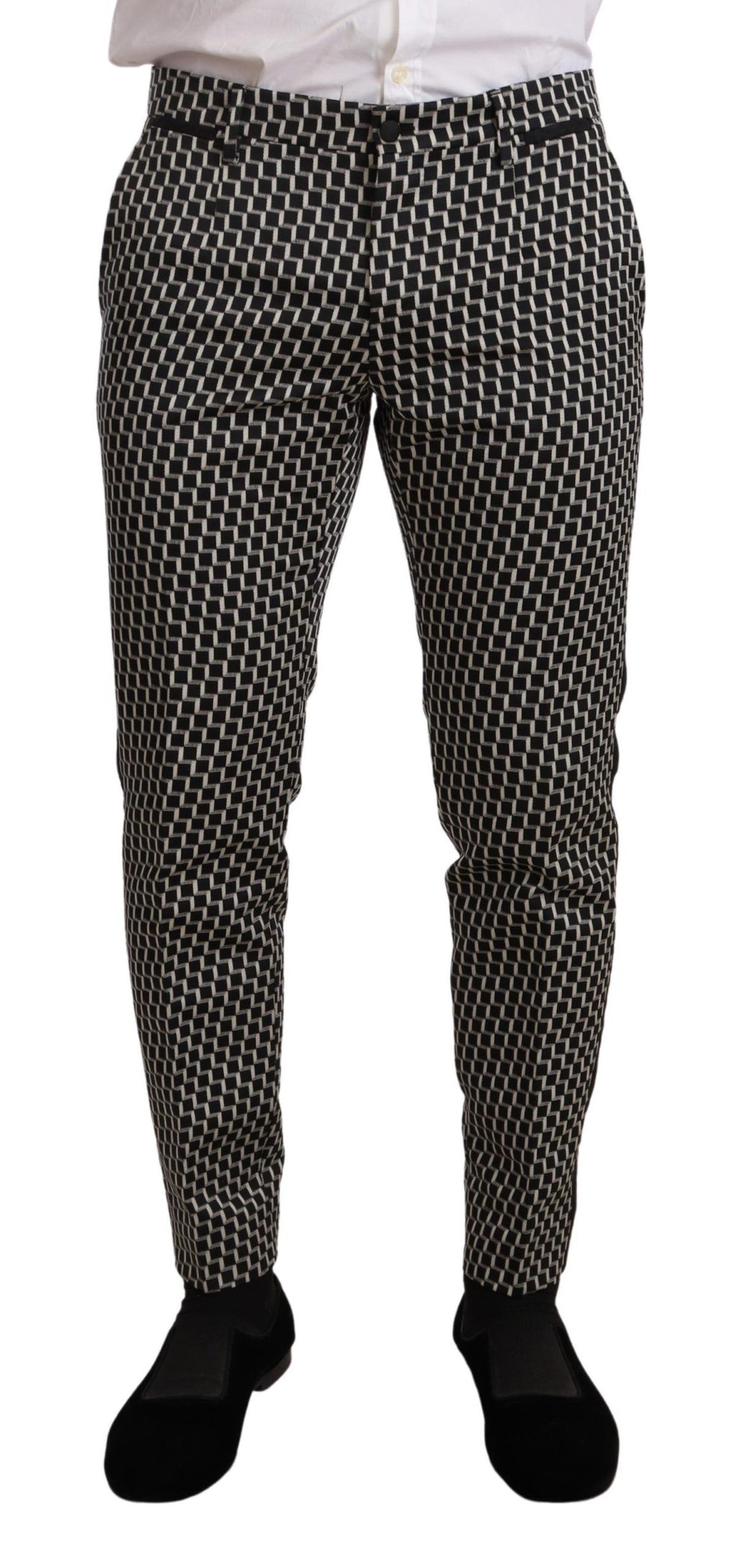 Dolce & Gabbana Black White Plaid 3-Piece MARTINI Suit
