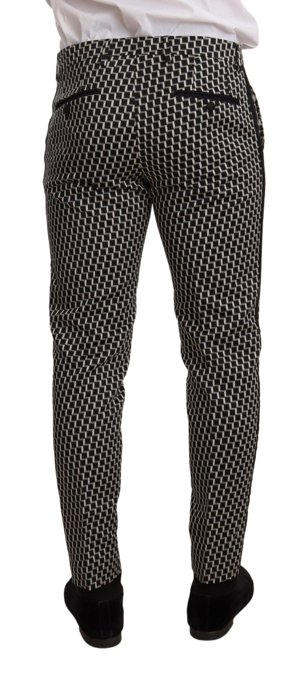 Dolce & Gabbana Black White Plaid 3-Piece MARTINI Suit
