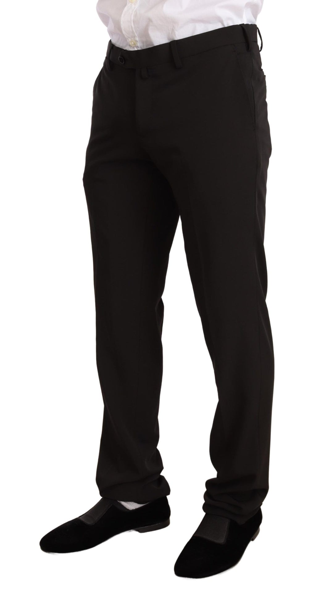 Domenico Tagliente Black Polyester Slim 2 Piece Suit TAGLIENTE