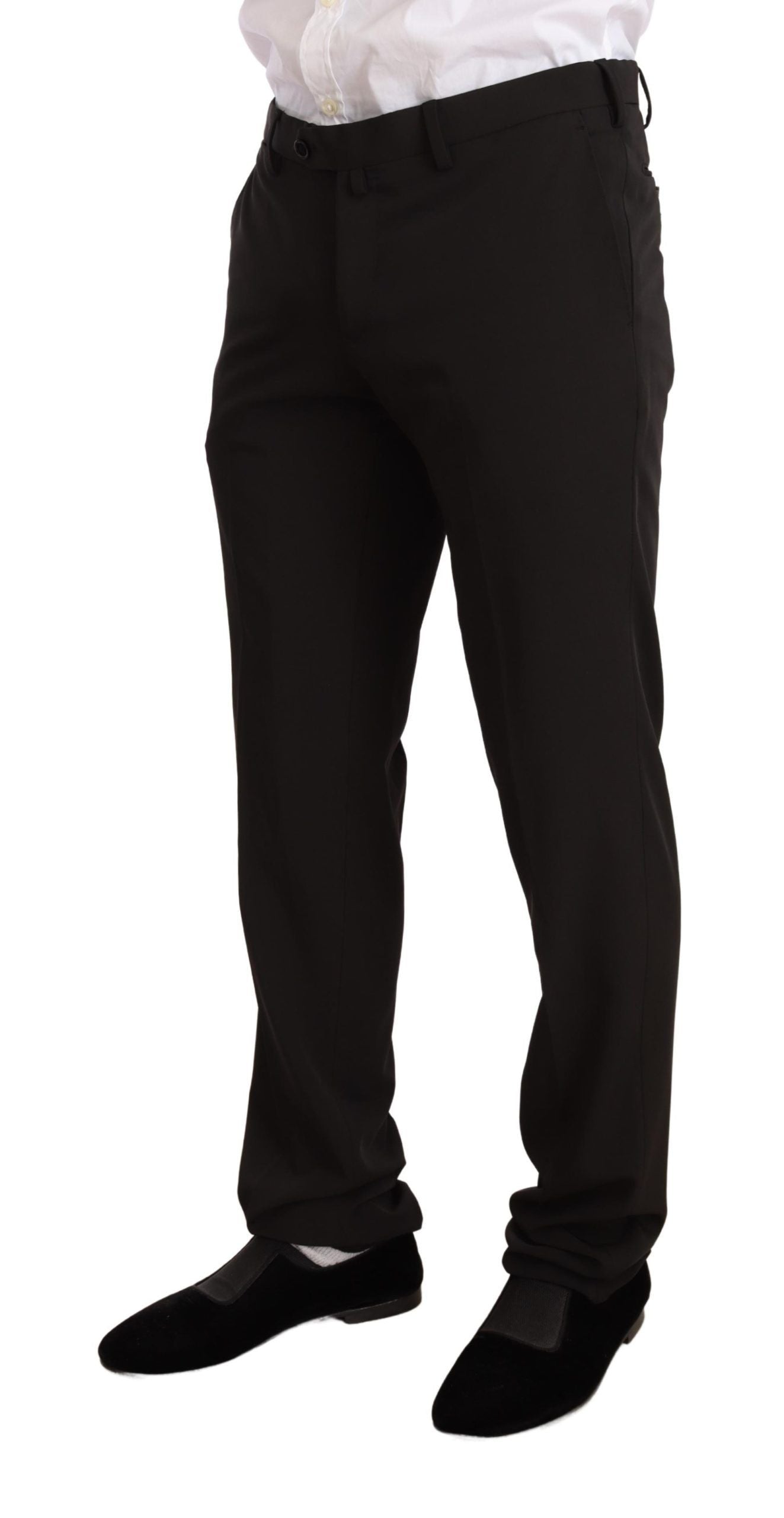 Domenico Tagliente Black Polyester Slim 2 Piece Suit TAGLIENTE