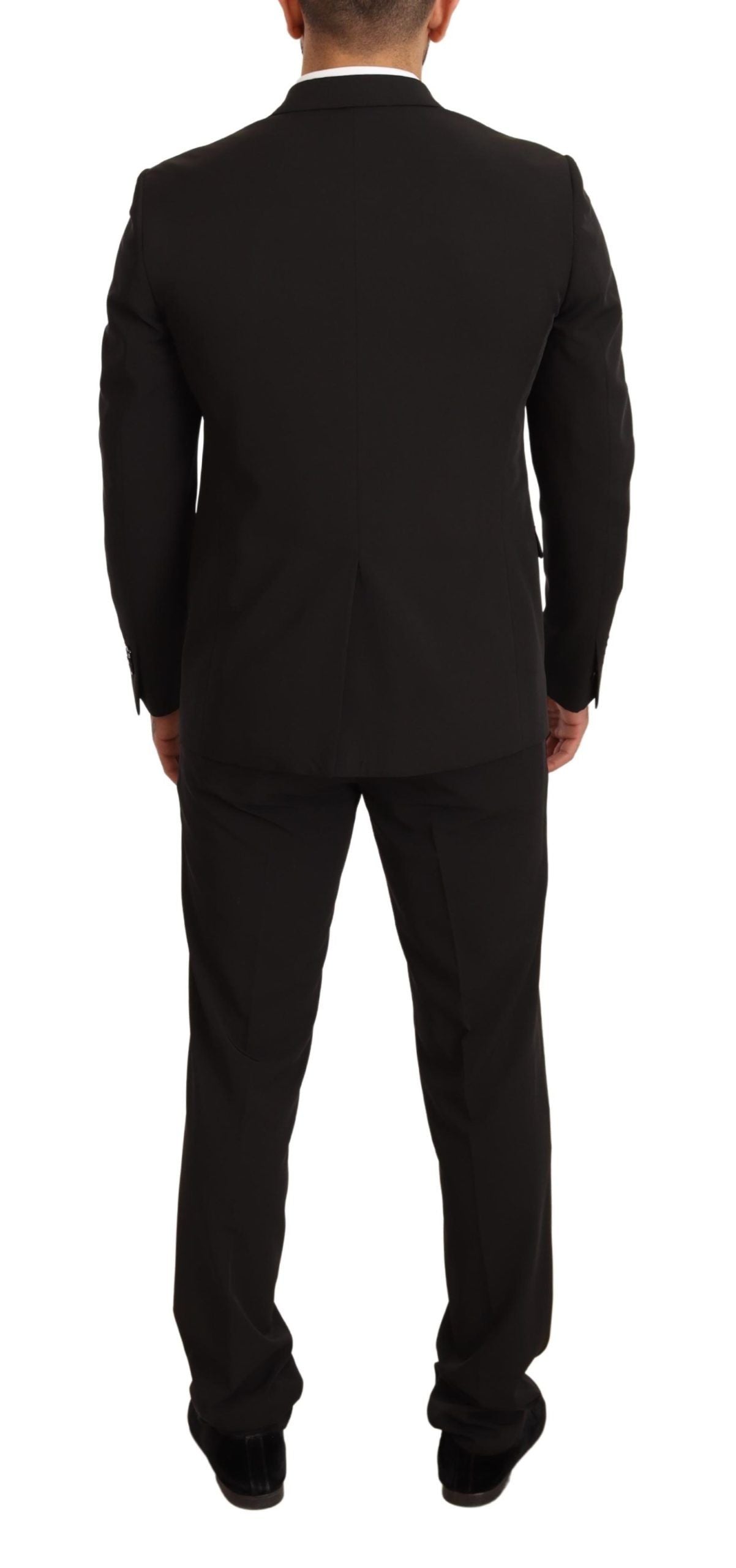 Domenico Tagliente Black Polyester Slim 2 Piece Suit TAGLIENTE