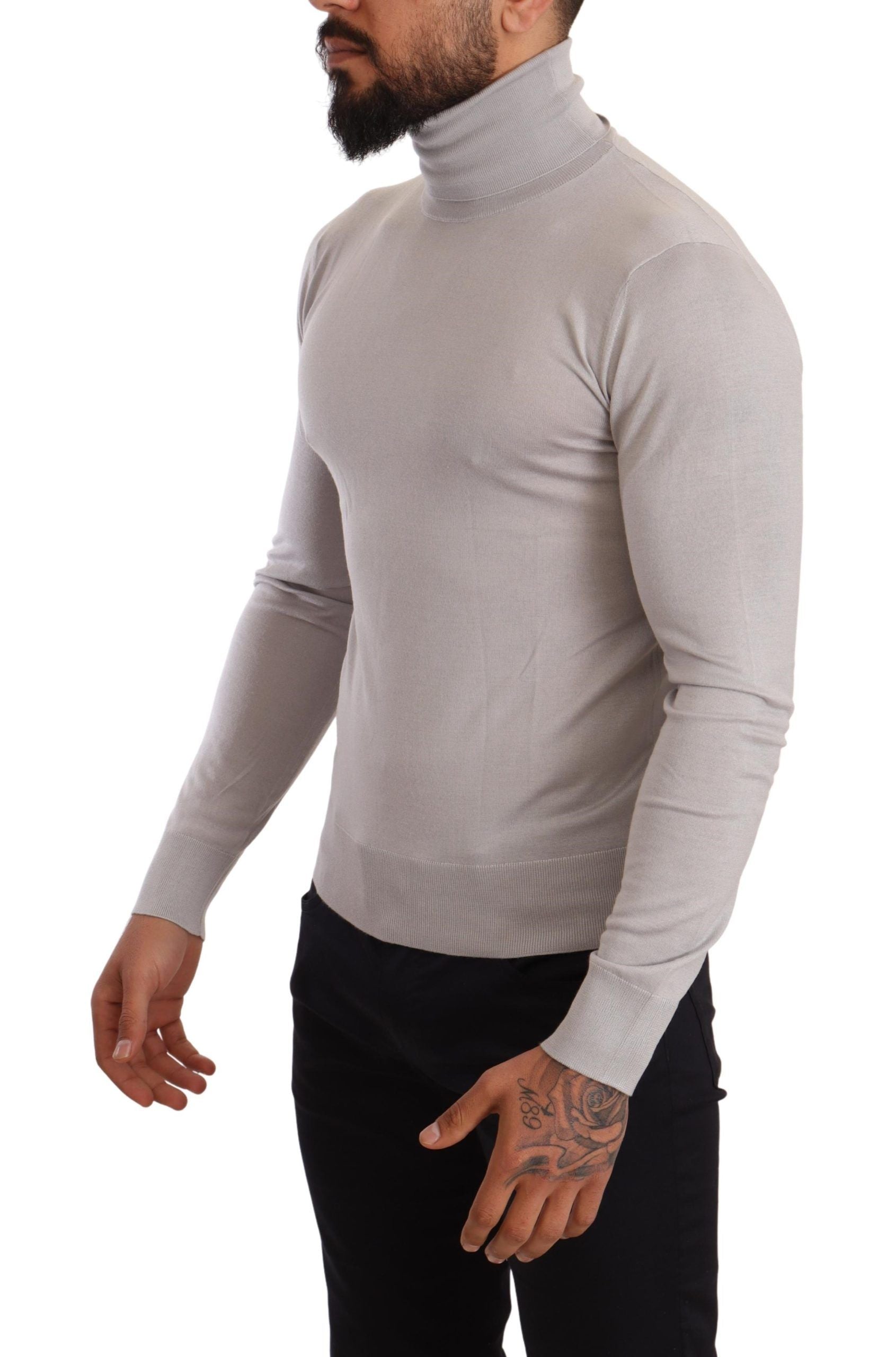 Dolce & Gabbana Grauer Kaschmir-Rollkragenpullover