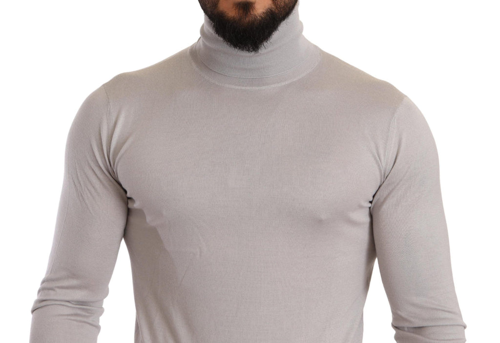 Dolce & Gabbana Grauer Kaschmir-Rollkragenpullover