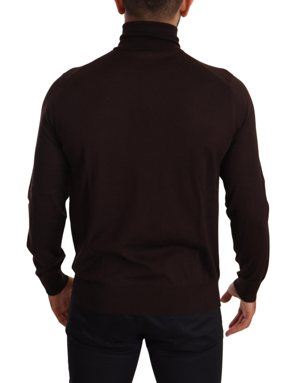 Dolce & Gabbana Brown Cashmere Roll-Neck Sweater