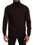 Dolce & Gabbana Brown Cashmere Roll-Neck Sweater