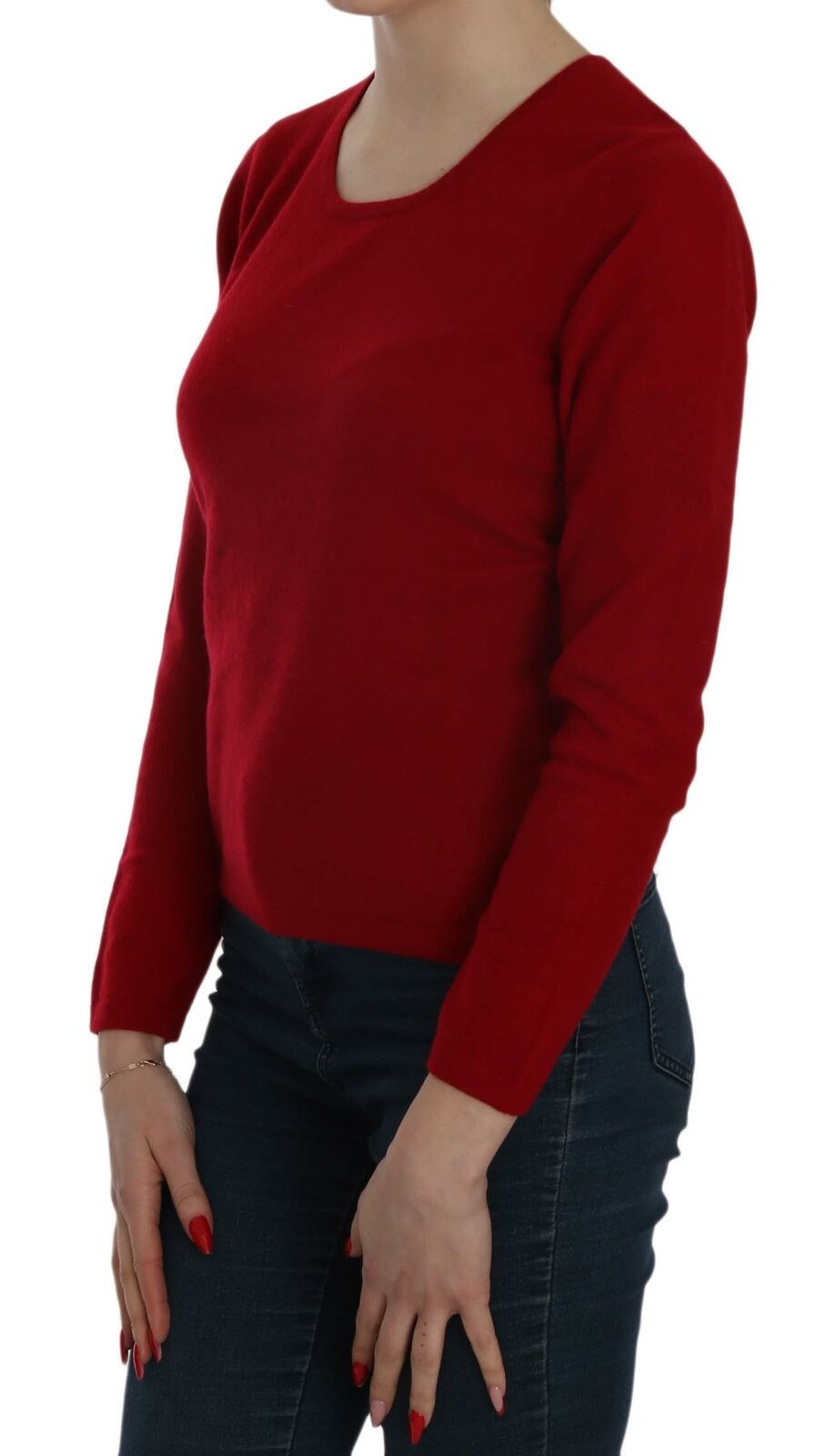 MILA SCHÖN Red Round Neck Cashmere Sweater