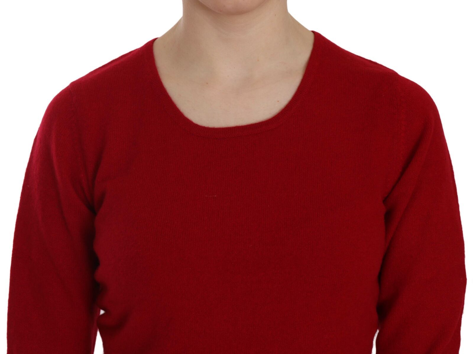 MILA SCHÖN Red Round Neck Cashmere Sweater