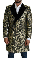 Dolce & Gabbana Black Gold Jacquard Coat SICILIA Jacket