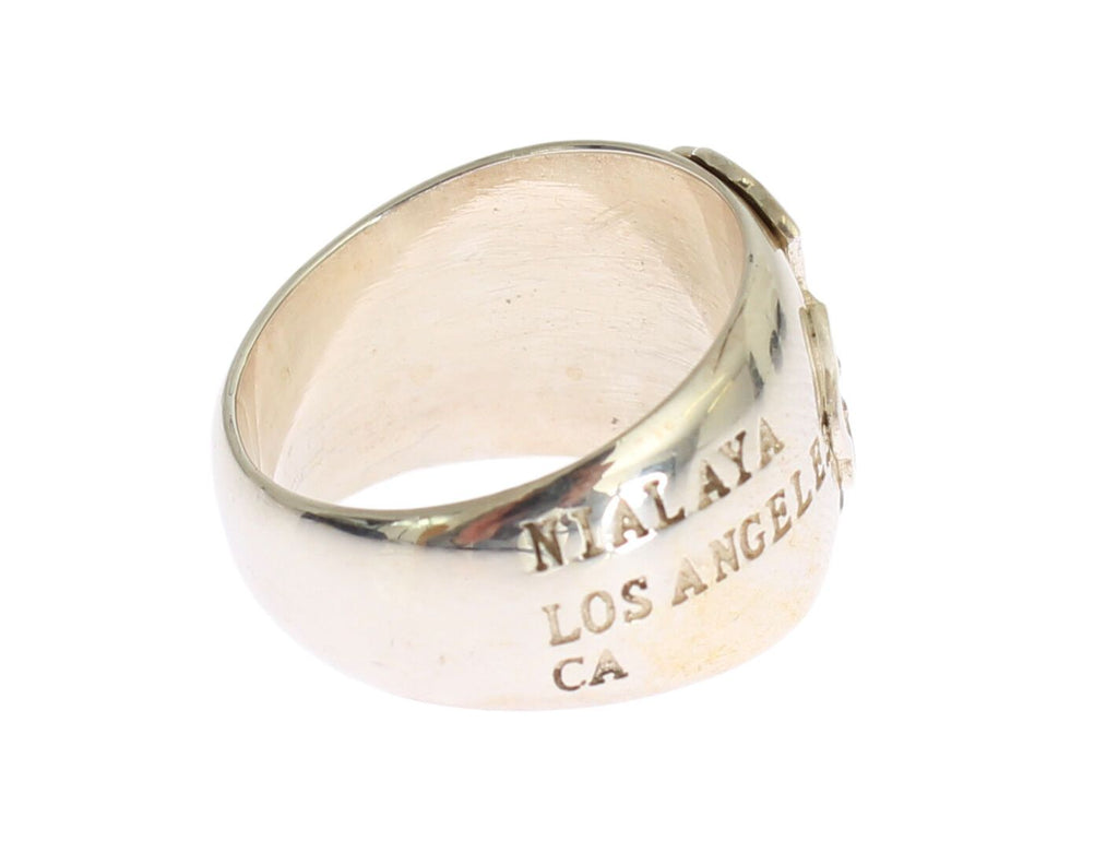 Nialaya Silber Kreuz Damen 925 Sterling Ring