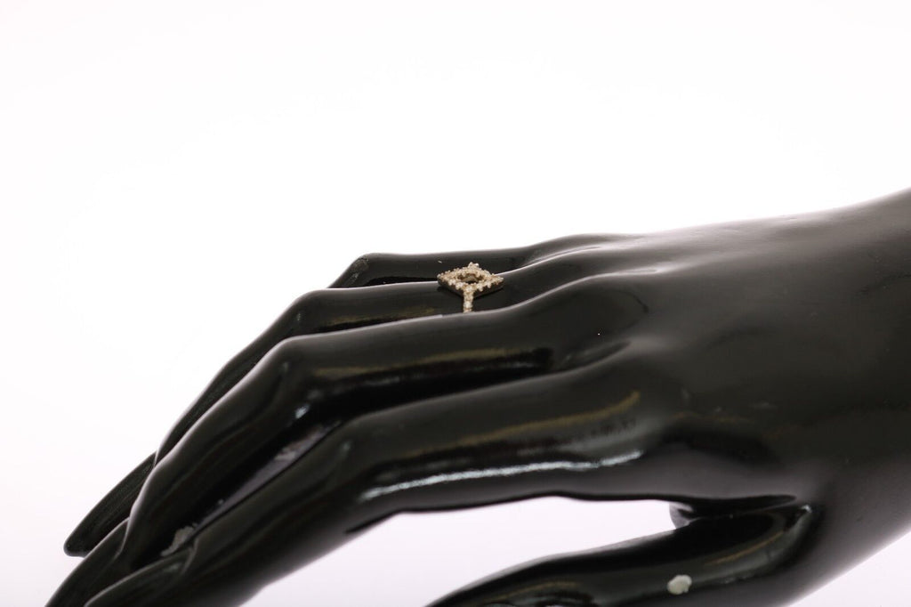 Nialaya Silver Rhombus Women's Clear CZ 925 Silver Ring