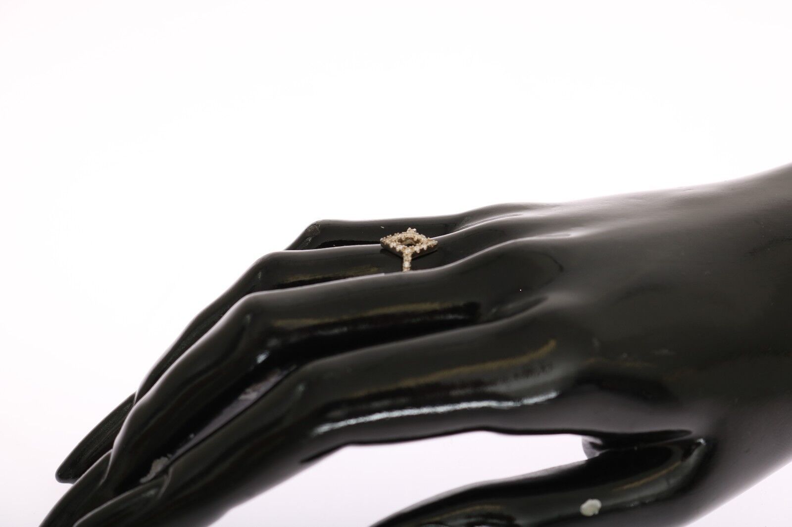 Nialaya Silver Rhombus Women's Clear CZ 925 Silver Ring