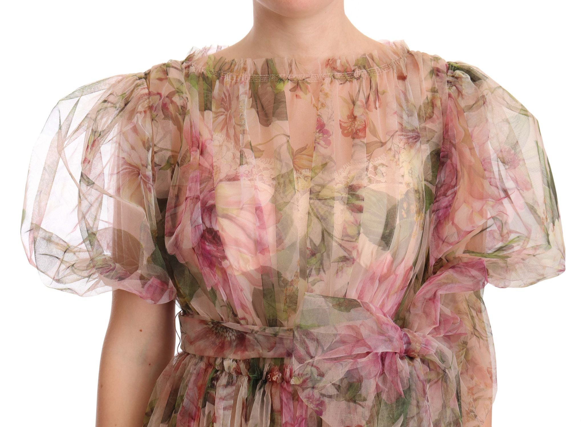Dolce & Gabbana Multicolor Floral Print Long Maxi Dress