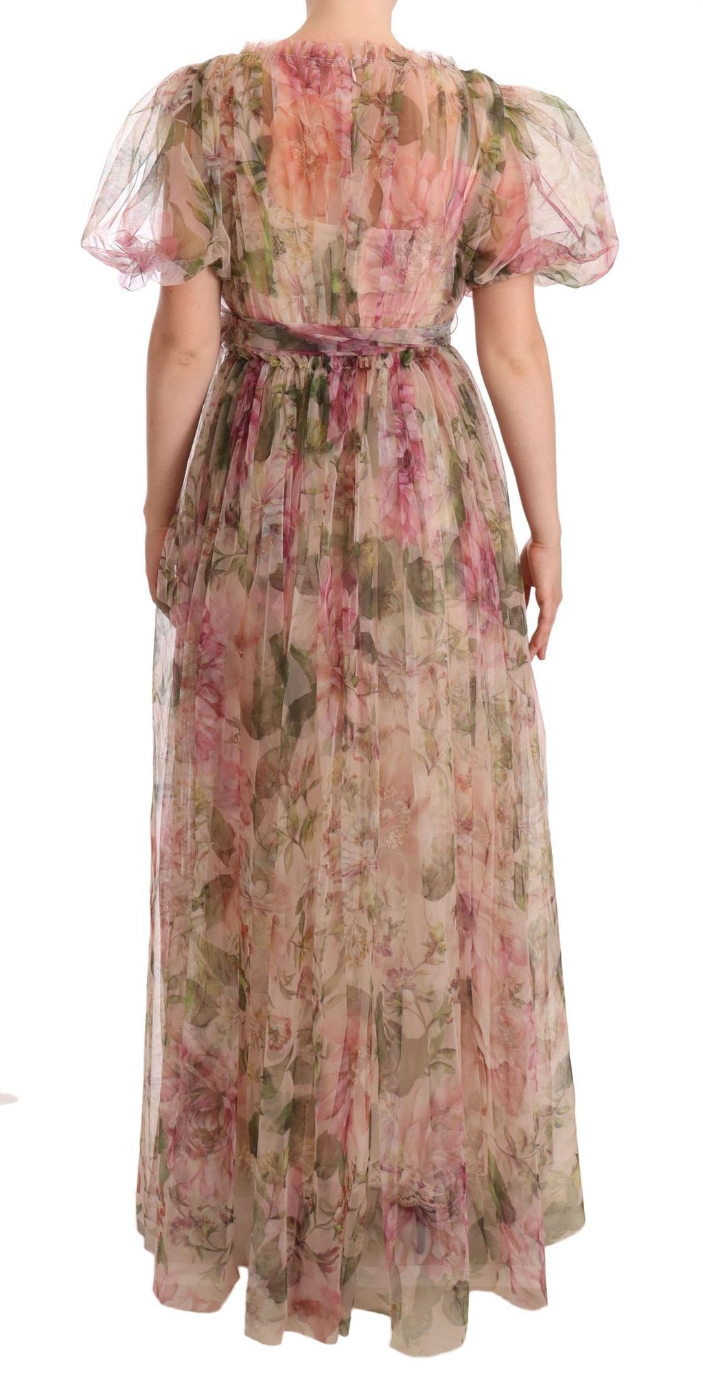 Dolce & Gabbana Multicolor Floral Print Long Maxi Dress