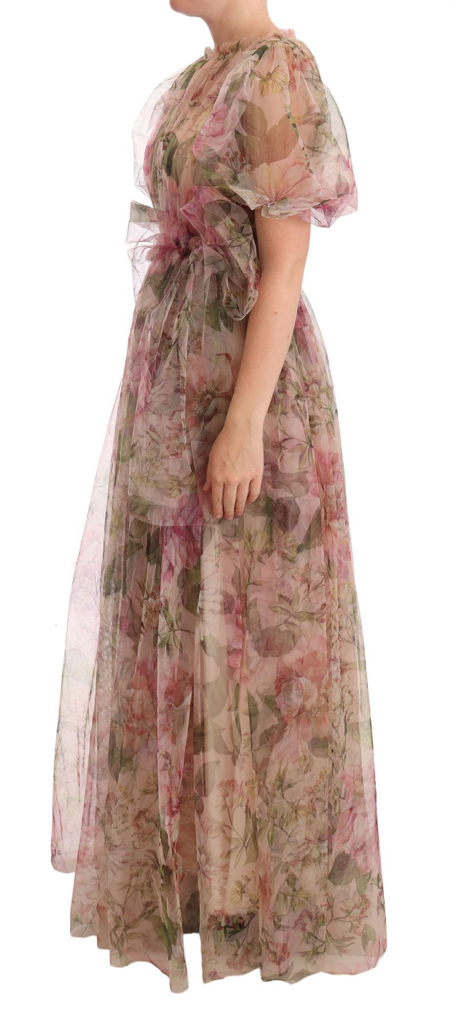 Dolce & Gabbana Multicolor Floral Print Long Maxi Dress