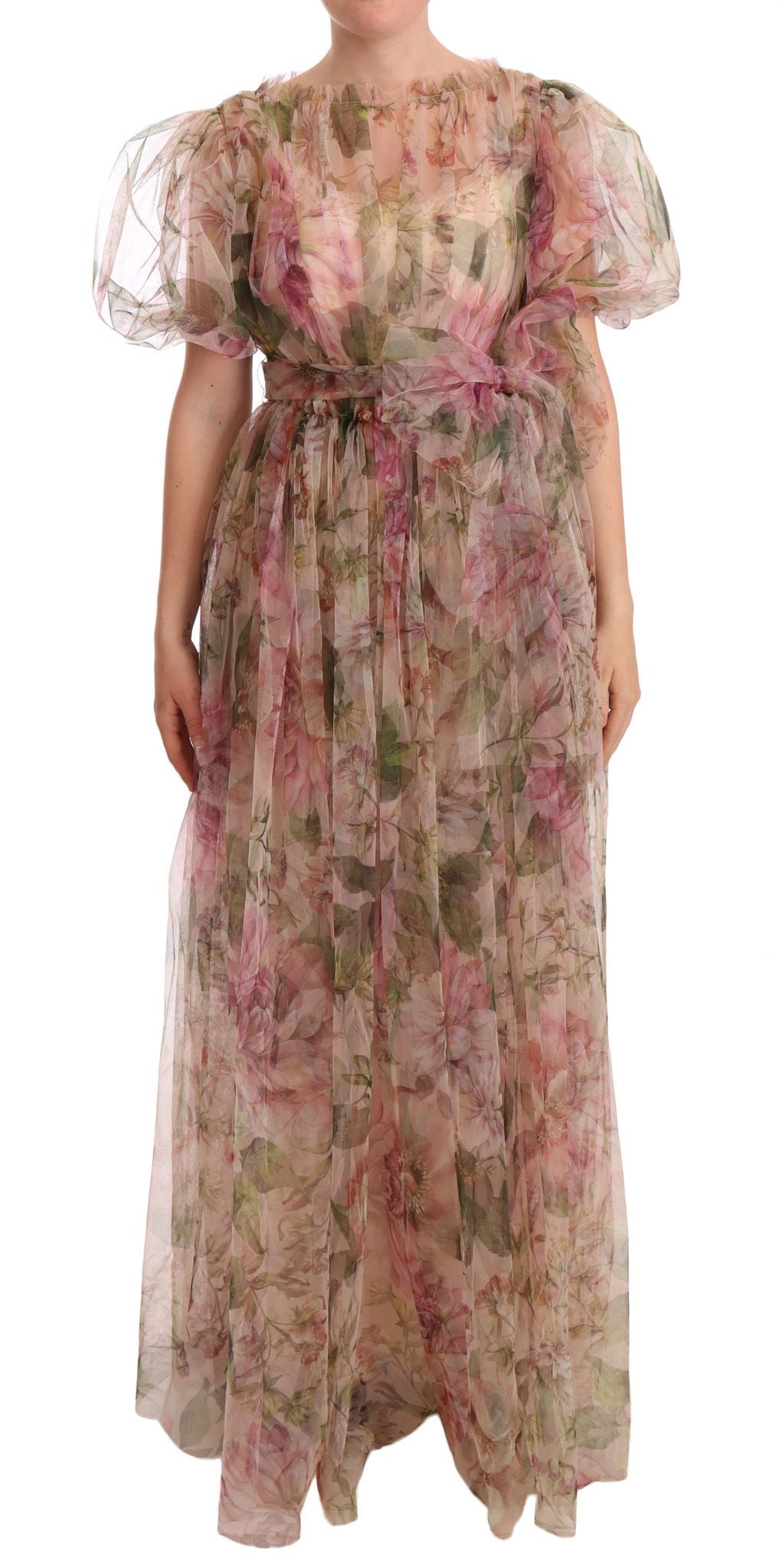 Dolce & Gabbana Multicolor Floral Print Long Maxi Dress
